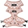 Lucy & Lucy Co Reversible Dog Harness WaterRepellent Neoprene DualPrint Design Easy Swap Style Adjustable Comfort Fit Iced Coffee SZN Reversible Harness Large