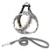 Mercano Soft Mesh Dog Harness and Leash Set Stepin Reflective Breathable Lightweight Vest Harnesses with Safety Buckle for Small Dogs Cats Grey XXS