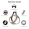 Mercano Soft Mesh Dog Harness and Leash Set Stepin Reflective Breathable Lightweight Vest Harnesses with Safety Buckle for Small Dogs Cats Grey XXS