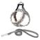 Mercano Soft Mesh Dog Harness and Leash Set Stepin Reflective Breathable Lightweight Vest Harnesses with Safety Buckle for Small Dogs Cats Grey XXS