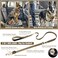 MOOGROU Tactical Dog Harness and Leash Set for Large DogsHeavy Duty No Pull Service Dog Vest and 10 Patches with Dog Seat BeltReflective Adjustable Pet Harness for Training Walking Hiking Camo L