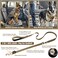MOOGROU Tactical Dog Harness and Leash Set for Large DogsHeavy Duty No Pull Service Dog Vest and 10 Patches with Dog Seat BeltReflective Adjustable Pet Harness for Training Walking Hiking Camo L