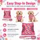 MOONPET Moonpet Step in Dog Harness Leash Set All Weather Reflective NoPull Floral Pattern Padded Mesh Vest Harness for Cats Puppy ExtraSmall Small Medium Large Dogs Romantic Sakura S