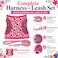 MOONPET Moonpet Step in Dog Harness Leash Set All Weather Reflective NoPull Floral Pattern Padded Mesh Vest Harness for Cats Puppy ExtraSmall Small Medium Large Dogs Romantic Sakura XXS