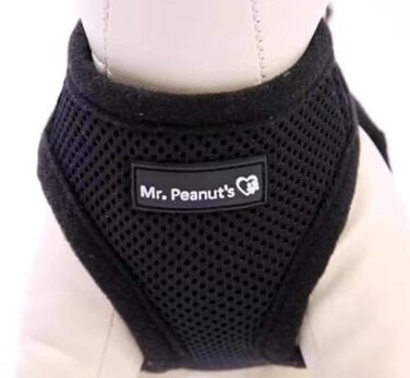 Mr. Peanut's Mr Peanuts PupTrek Small DogCat Soft Mesh Step in Harness Vest Medium Black
