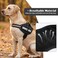 MUMUPET Service Dog Vest No Pull Reflective Adjustable Harness with Handle Soft Breathable Padding for Medium Dogs 2 Removable Velcro Patches Black M