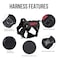 ONETIGRIS OneTigris Tactical Dog Harness Vest with Handle Dog Harness for Large Medium DogsNoPull Service Dog Vest with Hook Loop PanelsAdjustable Dog Vest Harness for WalkingBlackSmall