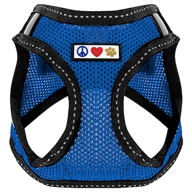 Pawtitas Dog Vest Harness Made with Breathable Air Mesh All Weather Vest Harness for Extra Extra Small Puppies and Cats with QuickRelease Buckle Extra Extra Small Blue Mesh Dog Harness