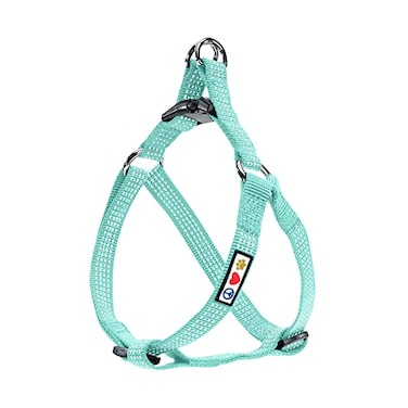 Pawtitas Reflective Stepin Dog Harness Adjustable NoPull Vest for Puppies to Seniors Safe Comfortable S Teal