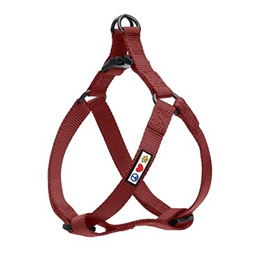 Pawtitas Solid Stepin Dog Harness Adjustable NoPull Vest for Puppies to Seniors Safe Comfortable XS Marsala