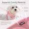 PetiFine Step in Small Dog Harness and Leash Set Breathable All Weather Air Mesh Reflective Escape Proof Stepin Vest Harnesses for PuppyXS Pink