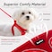 PetiFine Step in Small Dog Harness and Leash Set Breathable All Weather Air Mesh Reflective Escape Proof Stepin Vest Harnesses for PuppyXS Red