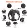Petmolico Tactical Dog Harness with Leash No Pull Dog Harness with Hook and Loop Panels for Hiking Training Military Service Dog Harness with Patches for Small Dogs Black S