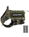 PETNANNY Tactical Service Dog Vest NoPull Emotional Support Harness with Hook Loop Patches Molle System for Training Hunting Woodland Camo Large