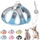 PETPUBGNZS Soft Small Dog Harness and Leash Set Mesh Puppy Harnesses Leash Easy Walk Dog Harness Vest Adjustable Reflective No Pull Dog Harnesses for Small Dogs Cats Blue GreyXXS