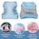 PETPUBGNZS Soft Small Dog Harness and Leash Set Mesh Puppy Harnesses Leash Easy Walk Dog Harness Vest Adjustable Reflective No Pull Dog Harnesses for Small Dogs Cats Blue GreyXXS