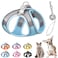 PETPUBGNZS Soft Small Dog Harness and Leash Set Mesh Puppy Harnesses Leash Easy Walk Dog Harness Vest Adjustable Reflective No Pull Dog Harnesses for Small Dogs Cats Blue GreyXXS