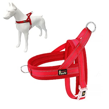 PLUTUS PET Plutus Pet No Pull Dog Harness with Breathable Mesh Padded Adjustable Reflective Escape Proof Dog Harness Quick Fit Dog Vest Harness for Small Medium Large DogsXS Red