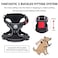 PoyPet No Pull Dog Harness No Choke Front Lead Dog Reflective Harness Adjustable Soft Padded Pet Vest with Easy Control Handle for Small to Large DogsBlackXS