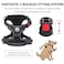 PoyPet No Pull Dog Harness No Choke Front Lead Dog Reflective Harness Adjustable Soft Padded Pet Vest with Easy Control Handle for Small to Large DogsBlackXS
