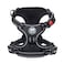 PoyPet No Pull Dog Harness No Choke Front Lead Dog Reflective Harness Adjustable Soft Padded Pet Vest with Easy Control Handle for Small to Large DogsBlackXS