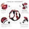 PoyPet No Pull Dog Harness Release at Neck Reflective Adjustable No Choke Pet Vest with Front Back 2 Leash Attachments Soft Control Training Handle PlaidCheckered Red S