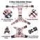 PoyPet No Pull Dog Harness Release on Neck Reflective Adjustable No Choke Pet Vest with Front Back 2 Leash AttachmentsCheckered BeigeXS