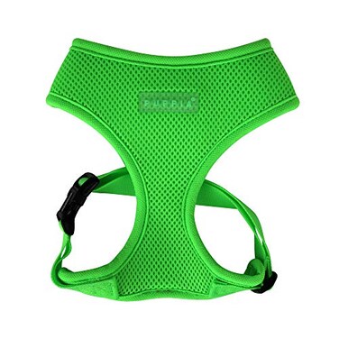 Puppia Neon Dog Harness OverTheHead No Choke No Pull Walking Training for Small and Medium Dog Green Medium