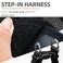 PUPTECK Adjustable Dog Harness Collar and Leash Set Step in No Pull Pet Harness for Small Medium Dogs Puppy and Cats Outdoor Walking Running Soft Mesh Padded Reflective Vest Harnesses Solid Black XS