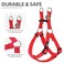 PUPTECK No Pull Dog Harness Soft Adjustable Basic Nylon Step in Puppy Vest Outdoor Walking with ID Tag Medium Red