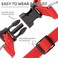 PUPTECK No Pull Dog Harness Soft Adjustable Basic Nylon Step in Puppy Vest Outdoor Walking with ID Tag Medium Red