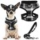 PUPTECK Soft Mesh Dog Harness and Leash Set Pet Puppy Cat Comfort Padded Vest No Pull Harnesses Black XS