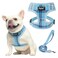 PUPTECK Soft Mesh Dog Harness and Leash Set Pet Puppy Cat Comfort Padded Vest No Pull Harnesses Light Blue L