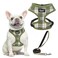 PUPTECK Soft Mesh Dog Harness and Leash Set Pet Puppy Cat Comfort Padded Vest No Pull Harnesses Olive Green S