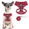 PUPTECK Soft Mesh Dog Harness and Leash Set Pet Puppy Cat Comfort Padded Vest No Pull Harnesses Red XS