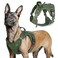 rabbitgoo Tactical Dog Harness for Large Dogs No Pull Military Service Vest with Handle Molle Easy Control for Training Walking Adjustable Reflective Straps Green L