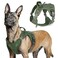 rabbitgoo Tactical Dog Harness for Large Dogs No Pull Military Service Vest with Handle Molle Easy Control for Training Walking Adjustable Reflective Straps Green L