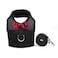 Rypet Animal Harness and Leash Soft Mesh Pet Harness With Safe Bell No Pull Comfort Padded Vest for Small Pet Black M