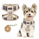 SCENEREAL Puppy Dog Harness with Leash Set for Small Medium Dogs Soft Mesh Pet Harnesses and Leash No Chock Plaid No Pull Vest