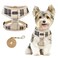 SCENEREAL Puppy Dog Harness with Leash Set for Small Medium Dogs Soft Mesh Pet Harnesses and Leash No Chock Plaid No Pull Vest