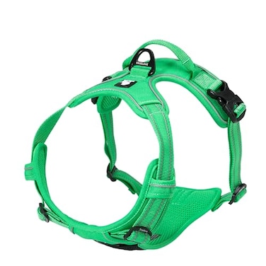 TRUE LOVE Adjustable NoPull Dog Harness Reflective Pup Vest Harnesses Comfortable Control Brilliant Colors Truelove TLH5651Grass GreenS
