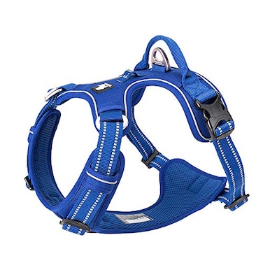 TRUE LOVE Dog Harness No Pull Nylon Reflective Pet Harness Adjustable Comfortable Control Stepin Brilliant Colors Truelove TLH56512 Royal Blue