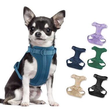 Wisedog No Pull Lightweight Dog Harness Adjustable Breathable Pet Vest Harness with Soft Comfortable Cushion for Small Medium Large Dogs XS Navy
