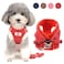 Zunea Small Dog Harness and Leash Set No Pull Adjustable Reflective Stepin Puppy Boy Girl Vest Harnesses Soft Corduroy Mesh Padded for Pet Dogs Cats Chihuahua Red S