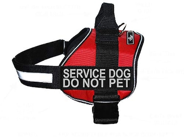 Doggie Stylz Service Dog Harness Vest Comes with 2 Reflective Service Dog DO NOT PET Removable Patches Please Measure Dog Before Ordering Girth 2838 Red