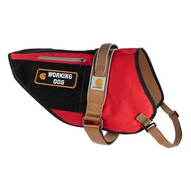 Carhartt Gear P0000396 Nylon Ripstop Service Dog Harness XLarge Red Brown