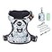 Petmolico No Pull Dog Harness Set with Leash Attachment Easy Control Handle Reflective Harness Vest Small Breed Puppy Vest and Leash Set with Poop Bag Holder Small Daisy