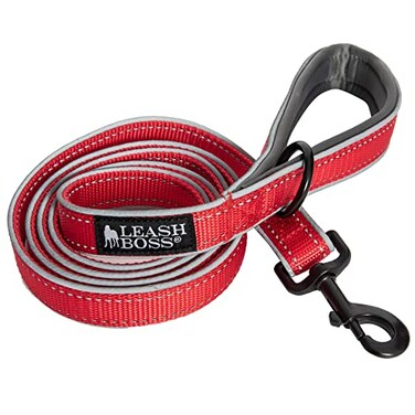Leash Boss Leashboss 6ft Ultra Comfort DoubleThick Soft Padded Handle Reflective Leash for Large Medium and Small DogsPuppies Heavy Duty Nylon