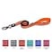 KRUZ PET Kruz Dog Leash Width 34 Length 4 FT Reflective Rope Lead with Soft Silicone Grip Click Lock Snap Durable Nylon Safety Lead with Locking Carabiner Clip Foam Handle Orange Medium