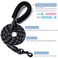BOOMIBOO 2 Pack Dog Leash 456 FT Heavy Duty Nylon Rope Pet Leashes with Comfortable Padded Handle Reflective Dog Leashes for Small Medium and Large Dogs 5FT12BlackBlue